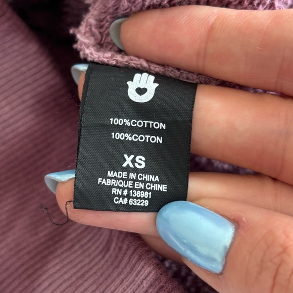 Peleton Spiritual Gangster Sweatshirt purple tie dye sz XS - Picture 7 of 10